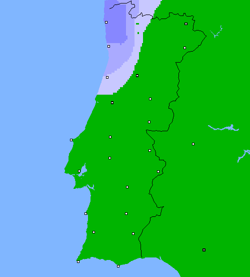 precipitação-24 h. Portugal