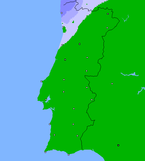 precipitação-24 h. Portugal