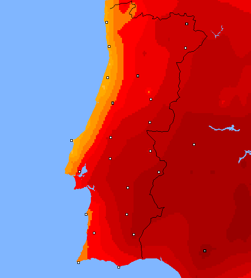 temp. m&aacute;x. Portugal