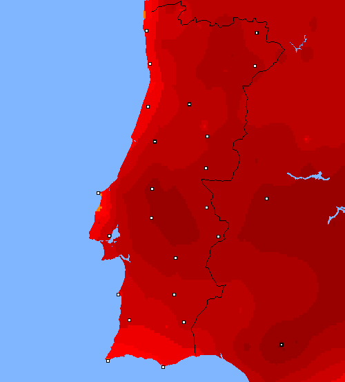 temp. m&aacute;x. Portugal